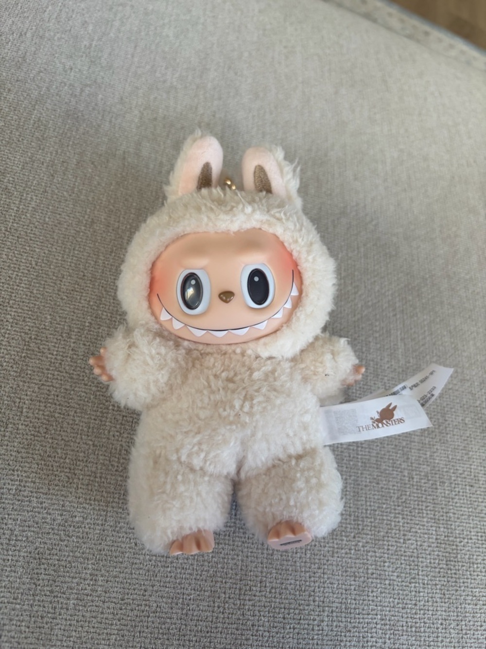Labubu - Plush Cream Bunny Monster Keychain